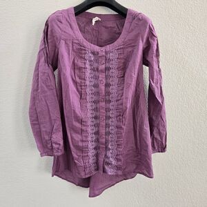Free People Purple Lace Tunic size S